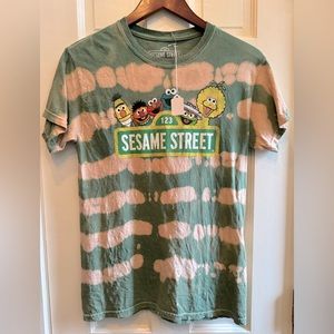 Sesame Street Vintage Acid Washed t-shirt Women’s Small tye die